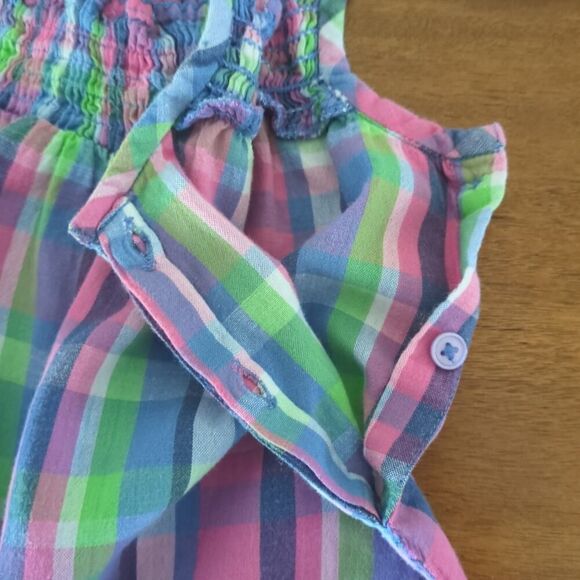 Mini Boden baby girls smocked Romper with snaps size 6-12M GUC - Picture 6 of 7